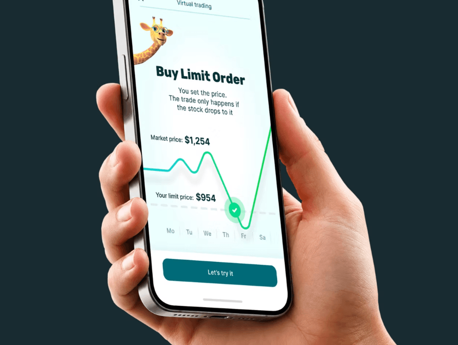 Educational screen inside the trade simulator