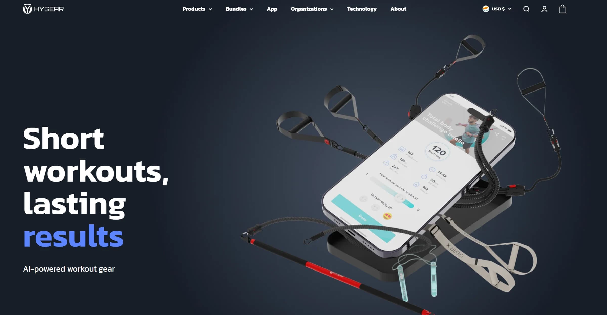 Hero section of a shopify e-commerce
